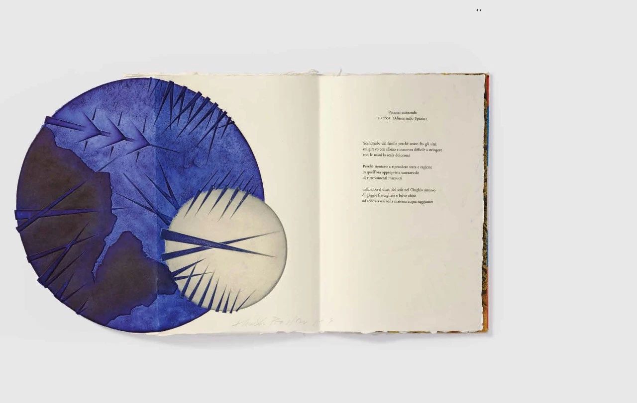 paper cutting of leaves in blue 